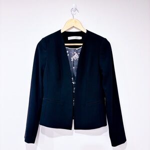 SIMONS – Black open-front blazer | Tailored minimalist jacket | Size 4 *